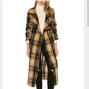 Free people Anaheim plaid maxi coat